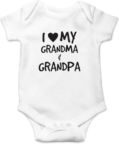 CBTwear I Love My Grandma & Grandpa - Spoiled By The Grandfathers - Cute Infant One-Piece Baby Bodysuit in Kuwait