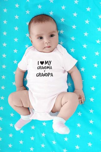 CBTwear I Love My Grandma & Grandpa - Spoiled By The Grandfathers - Cute Infant One-Piece Baby Bodysuit in Kuwait