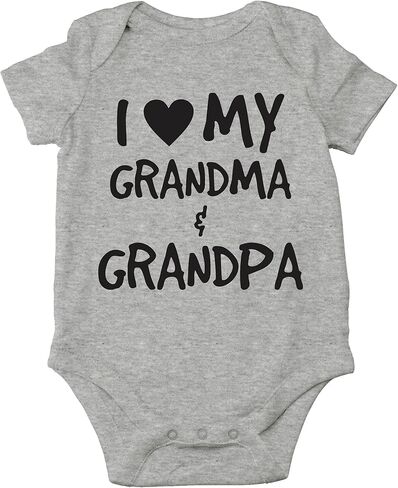CBTwear I Love My Grandma & Grandpa - Spoiled By The Grandfathers - Cute Infant One-Piece Baby Bodysuit in Kuwait