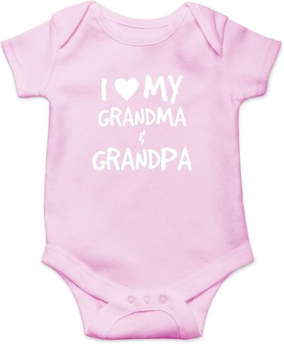 CBTwear I Love My Grandma & Grandpa - Spoiled By The Grandfathers - Cute Infant One-Piece Baby Bodysuit in Kuwait
