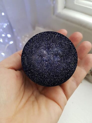 Spiritual Elementz Reiki Healing Blue Goldstone Gemstone Sphere Ball (40-50mm). in Kuwait