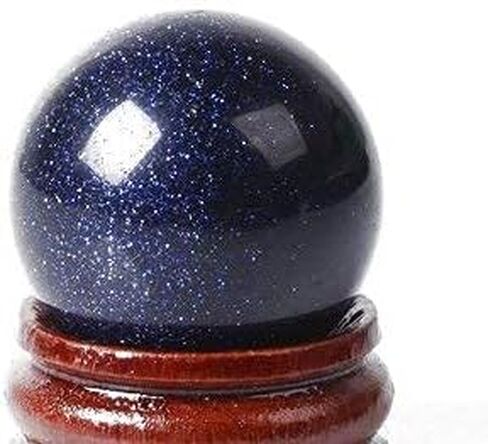 Spiritual Elementz Reiki Healing Blue Goldstone Gemstone Sphere Ball (40-50mm). in Kuwait