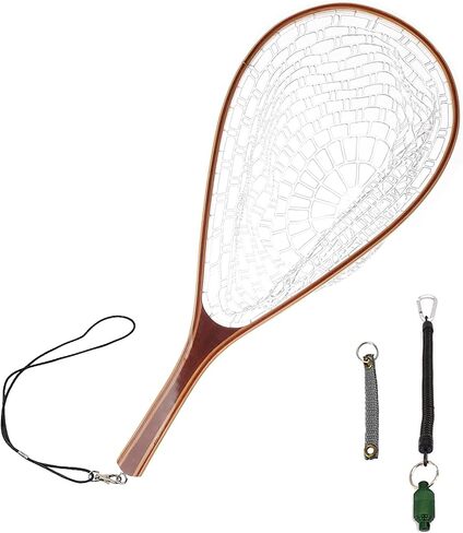 Fly Fishing Net Landing Net Floating Fishing Net Clear Rubber Ghost Net Catch & Release Net Magnetic Net Release Attachment in Kuwait