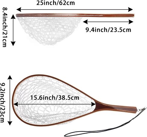 Fly Fishing Net Landing Net Floating Fishing Net Clear Rubber Ghost Net Catch & Release Net Magnetic Net Release Attachment in Kuwait