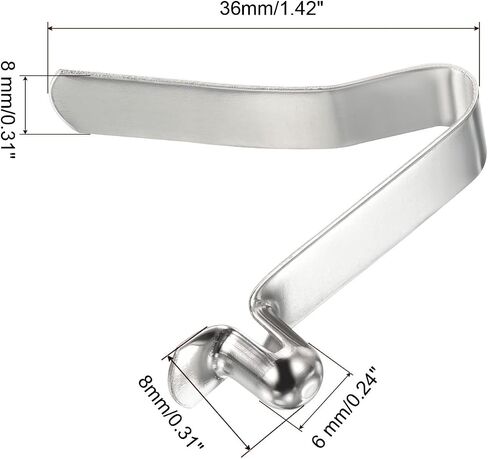 PATIKIL 8x6mm كاياك مجداف الطقات، 5 حزمة القطب زر ضغط الربيع مقاطع الصلب جوفاء زر قفل أنبوب دبوس واحد للتخييم المظلة خيمة القطب in Saudi Arabia