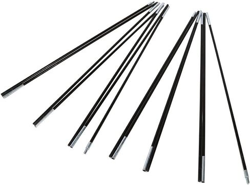 Ejoyous 2 Sets Tent Tarp Poles, Universal Foldable 7 Sections Outdoor Camping Fiber Glass Rod Camping Awning Poles, Double Tent Pole Support Frames Kit Tent Poles Replacement forTarp Tent Awning in Saudi Arabia
