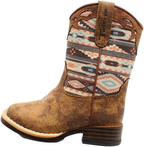 Twister Western Boots Girls Magan Distressed 5 Infant Multi 443001502 in Saudi Arabia