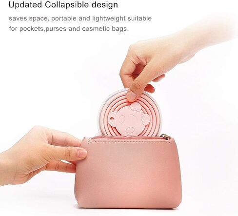 JOYUETLAN Collapsible Travel Cup | Silicone Folding Water Cups with Lids | Reusable Drinking Mugs Cup | Picnic Snacks Cups | Telescopic Camping Tumblers in Kuwait