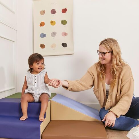 ECR4Kids SoftZone Little Me Corner Climber, Toddler Playset, Earthtone, 4-Piece in Saudi Arabia