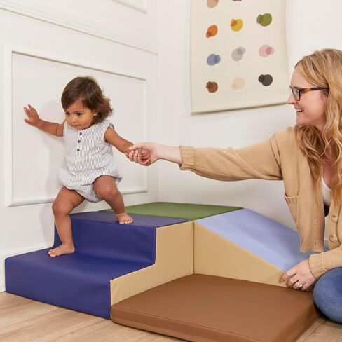 ECR4Kids SoftZone Little Me Corner Climber, Toddler Playset, Earthtone, 4-Piece in Saudi Arabia