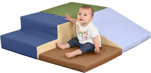 ECR4Kids SoftZone Little Me Corner Climber, Toddler Playset, Earthtone, 4-Piece in Saudi Arabia