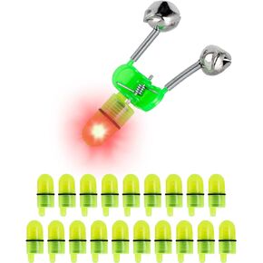 OHOH 20 PCS LED Fishing Light, Waterproof Fishing Bite Alarm Light Bulb Replacement, LED Night Fishing Rod Bite Bait Alarm Light