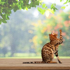 Cat Balcony Net 5 x 0.8 Meter Anti Fall Netting Balcony Mesh Fence Net Child Safety Screen Protection Crib Mesh for Pets Baby (Black)