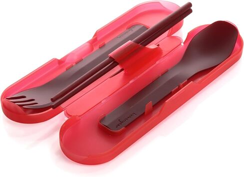 humangear GoBites Quattro | Travel & Camping Utensils | Portable & Convertible Dining Ware | Multi-Functional Fork, Spoon, Chopsticks, Gray in Saudi Arabia