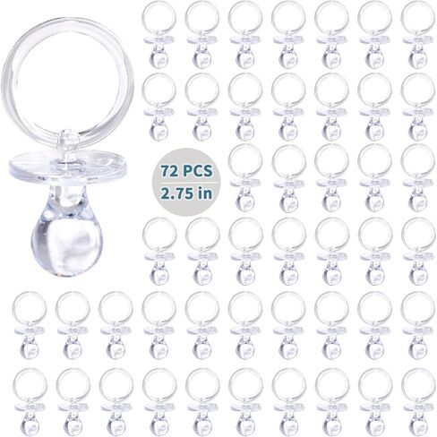 72 قطعة من لهايات استحمام الطفل، لهايات بلاستيكية مقاس 2.75 بوصة للعبة استحمام الطفل، زينة حمام الطفل بنفسك، تكشف عن الجنس مبعثر طاولة الحفلات/هدايا حفلات استحمام الطفل، لهايات شفافة لاستحمام الطفل in Kuwait