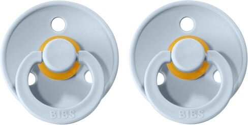 Bibs Pacifiers | Natural Rubber Baby Pacifier | Set of 2 BPA-Free Soothers | Made in Denmark | Baby Blue | Size 0-6 Months in Saudi Arabia