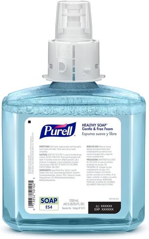 PURELL Brand HEALTHY SOAP Gentle & Free Foam ES4 Starter Kit, 1 - 1200 mL Fragrance Free Soap Refill + 1 - PURELL ES4 Graphite Manual Soap Dispenser (Pack of 1) - 5072-1G - Manufactured by GOJO, Inc. in Saudi Arabia
