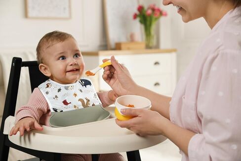 Kushies Silisoft Bib, Waterproof Top with Soft Silicone catch all pocket for Babies and Toddlers in Saudi Arabia