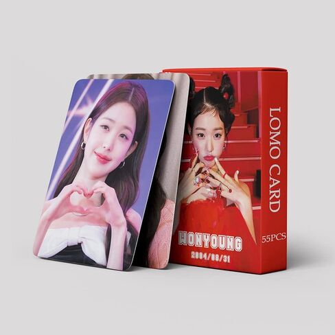 FOURBOM 55pcs IVE Photocard WonYoung مجموعة بطاقات الصور Jang Won Young بطاقات بريدية KPOP WonYoung بطاقات الألبوم هدية لمحبي WonYoung Merch WonYoung Lomo Cards in Kuwait