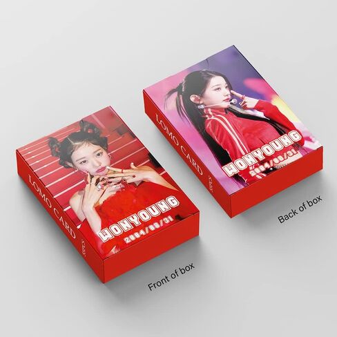FOURBOM 55pcs IVE Photocard WonYoung مجموعة بطاقات الصور Jang Won Young بطاقات بريدية KPOP WonYoung بطاقات الألبوم هدية لمحبي WonYoung Merch WonYoung Lomo Cards in Kuwait