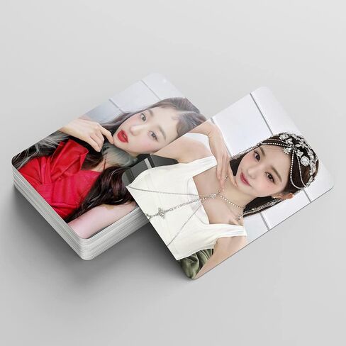 FOURBOM 55pcs IVE Photocard WonYoung مجموعة بطاقات الصور Jang Won Young بطاقات بريدية KPOP WonYoung بطاقات الألبوم هدية لمحبي WonYoung Merch WonYoung Lomo Cards in Kuwait