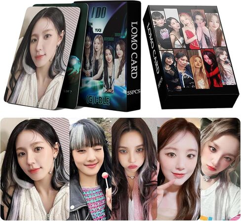 PYAJUU (G) I-DLE بطاقات الصور 55 قطعة (G) I-DLE I DO Photocard KPOP GIDLE LOMO بطاقات GIDLE I DO Photocard هدية للابنة المعجبين (G) I-DLE Merch in Kuwait