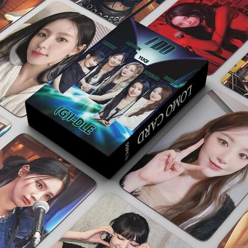 PYAJUU (G) I-DLE بطاقات الصور 55 قطعة (G) I-DLE I DO Photocard KPOP GIDLE LOMO بطاقات GIDLE I DO Photocard هدية للابنة المعجبين (G) I-DLE Merch in Kuwait