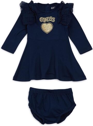GUESS Baby Girl Stretch Sequin Patch Dress in Saudi Arabia