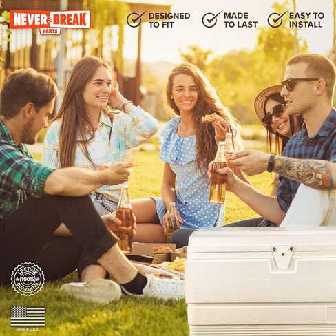 أجزاء NeverBreak - 1 مزلاج بديل لمبرد Igloo | تتضمن الأجزاء البديلة لمبرد Igloo عمودًا ومسامير | طقم إصلاح صندوق الثلج عالي القوة in Kuwait