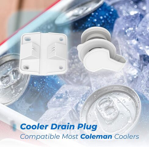 اوساميت مجموعة قطع غيار المبرد، مفصلات بلاستيكية لصندوق الثلج، قابس تصريف مبرد ومجموعة براغي من الستانلس ستيل متوافقة مع مبردات كولمان (طول عمود واحد) in Kuwait