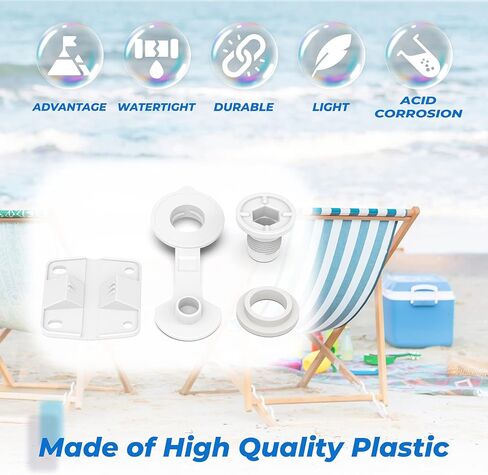 اوساميت مجموعة قطع غيار المبرد، مفصلات بلاستيكية لصندوق الثلج، قابس تصريف مبرد ومجموعة براغي من الستانلس ستيل متوافقة مع مبردات كولمان (طول عمود واحد) in Kuwait