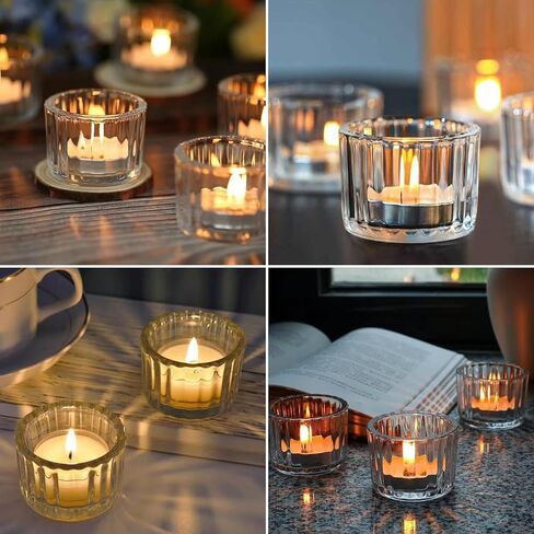 حامل شموع صغيرة شفاف من سيواسيند، 12 قطعة in Kuwait