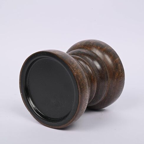 سامهيتا حامل شموع خشبي اسود عتيق لطاولة الطعام وطاولة القهوة وديكورات الحفلات (4 انش × 4 انش × 4 انش) in Kuwait