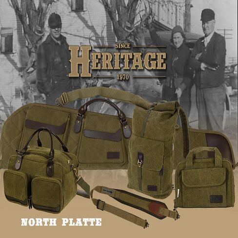 Allen Company - North Platte Heritage Series - Vintage Set - Rifle Case / Shotgun Case / Takedown Case / Backpack / Range Bag / Gun Sling (36 / 48 / 52 inches) - Olive Green in Saudi Arabia