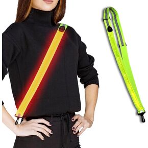 وشاح حزام عاكس LED، أضواء أمان لمعدات المشي للمشاة في الليل، وشاح وامض LED قابل لإعادة الشحن، قابل للتعديل أثناء الليل، معدات أمان تضيء حزام الجري للمشي ليلاً in Kuwait