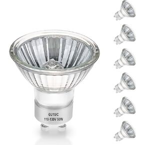 ingeware Halogen Bulb 50 Watt GU10 120V Pack of 6, Dimmable Wax Warmer Bulbs Replacement for Candle Warmer Scent Wax Burner in Kuwait