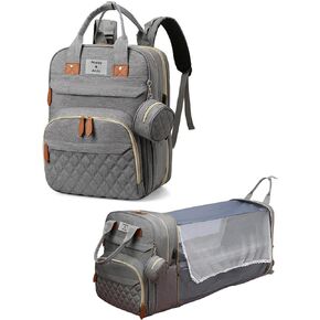Ainsley and Andy Diaper Bag Backpack With Changing Pad, Large Capacity Diaper Bag, Nappy Changing Bags, Stroller Straps, DiaperBag For 2 Kids, Travel Back Pack for Boys Girls, Grey, Large, Ainsley and in Saudi Arabia