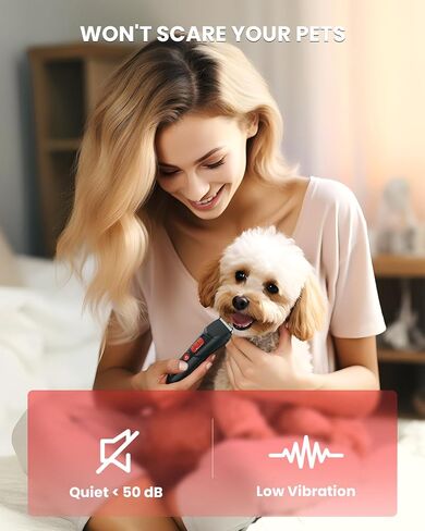 DOG CARE 2200mAh Rechargeable Battery Life Dog Hair Trimmer, Versatile Cutting Lengths, Dual-Speed Modes, Tangle-Free Clipping with Premium Blades, Pet and User Friendly in Kuwait