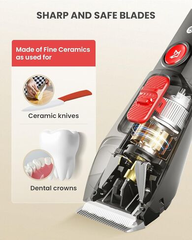 DOG CARE 2200mAh Rechargeable Battery Life Dog Hair Trimmer, Versatile Cutting Lengths, Dual-Speed Modes, Tangle-Free Clipping with Premium Blades, Pet and User Friendly in Kuwait