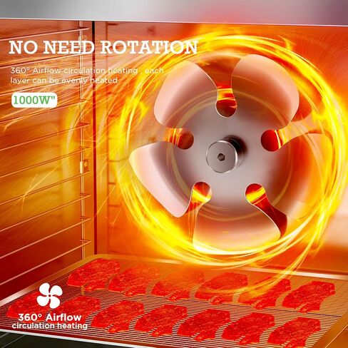 آلة تجفيف الطعام، مجفف مجفف تجاري بقدرة 1000 واط من LIANQIAN للمتشنج، 12 صينية من الفولاذ المقاوم للصدأ، مؤقت 24 ساعة، تحكم في درجة الحرارة 190 درجة فهرنهايت، للأعشاب واللحوم والفواكه والزبادي، يتضمن كتاب الإيصالات in Kuwait