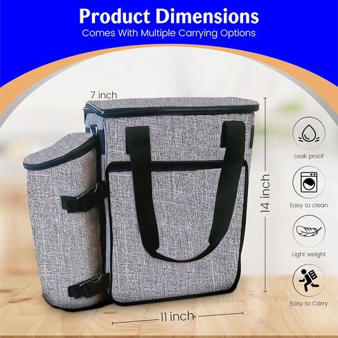 ALEMAT Dog Travel Bag Kit Includes 1 Pet Travel Bag for Accessories and Supplies,1 Training Pouch, 2 Collapsible Bowls, 1 Large Food Container and 2 Removable Shoulder Straps - Dog Travel Backpack in Saudi Arabia