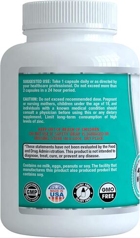 Vita Miracle Zinc Citrate 30mg - Boost Immune System Adults Kids Safe Immune Supplement Support Vitamin Alternative to Lozenge Liquid and Chewable Tablets in Kuwait
