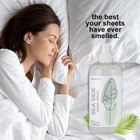 بياضات سباروم العلاجية ورذاذ الغرفة المعطر المصنوع من الزيوت العطرية، 16 أونصة، اللافندر ~ الاسترخاء، الأزهار، المهدئ in Kuwait