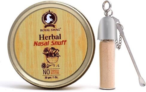 ROYAL SWAG Herbal Tobacco Free- Nicotine and Tobacco Free Mint Snuff Pack of 04 (1 Pack = 30G / 1 Oz) in Kuwait