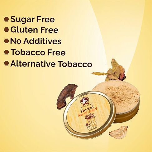 ROYAL SWAG Herbal Tobacco Free- Nicotine and Tobacco Free Mint Snuff Pack of 04 (1 Pack = 30G / 1 Oz) in Kuwait