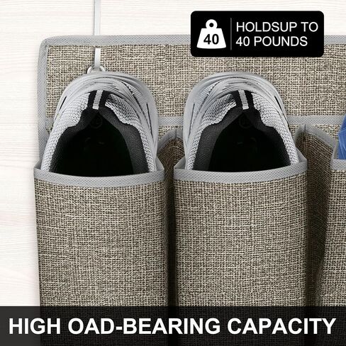 Libeder RV Shoe Organizer, Bedside Hanging Storage Pocket, 2 Pack, Dorm Bed Bedside Caddy with 10 Pockets for Slippers, Toys and Tool Accessories, Khaki in Saudi Arabia