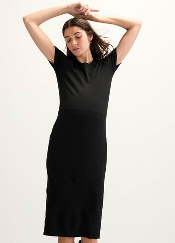 HATCH Collection | Maternity Midi-Length Dress, Two-Way Stretch, for All Occasions | The Eliza Dress, Black, 4 in Saudi Arabia