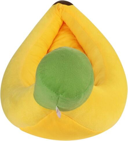 Banana Shape Pet Bed Washable Warming Plush Cat Bed Indoor Small Cat Dog House Calming Cat Mat Cozy Puppy Sleeping Bed All Season Pet Supplies with Cushion in Saudi Arabia