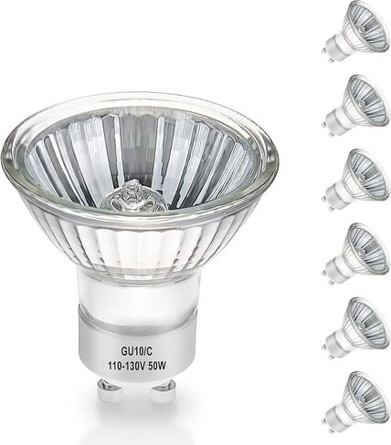 ingeware Halogen Bulb 50 Watt GU10 120V Pack of 6, Dimmable Wax Warmer Bulbs Replacement for Candle Warmer Scent Wax Burner in Kuwait