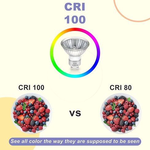 ingeware Halogen Bulb 50 Watt GU10 120V Pack of 6, Dimmable Wax Warmer Bulbs Replacement for Candle Warmer Scent Wax Burner in Kuwait